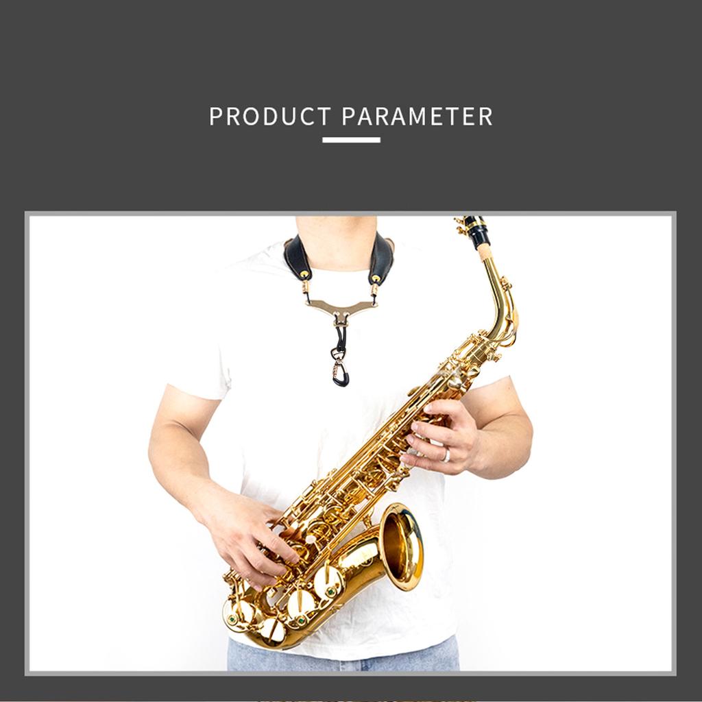 Saxophone Strap Adjustable Neck Strap Saxophone Harness Leathers Padded Soft Neck Sling Comfortable and Breathable
