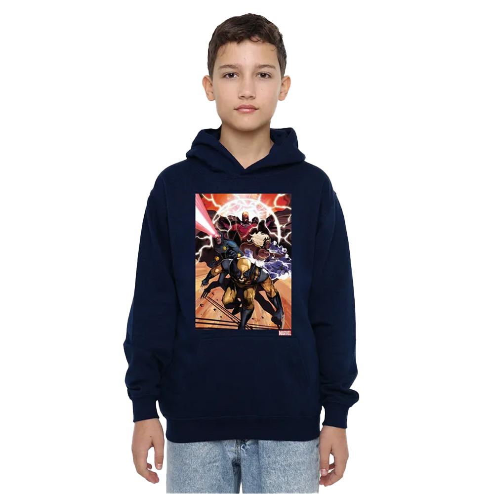 X-Men Childrens/Kids Team Attack Pull Over Hoodie