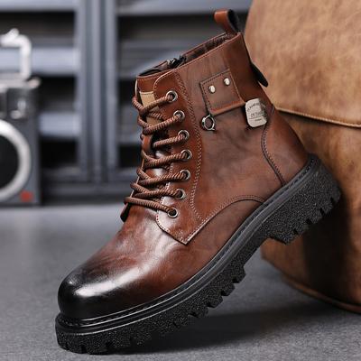 Retro Style Men Outdoor Boots Genuine Leather Dress Ankle Boot for Men Luxury Brand Casual Formal Shoes Comfy Male Walking Shoes