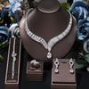 Four-piece Necklace, Earrings, Rings, Bracelets, Zircon Jewelry Set, Bridal Accessories