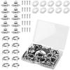 10Sets Marine Grade Twist Lock Fasteners Turn Button Eyelet,for Canvas Marine Boats Sailboats RVs Fastener Turn ButtonsJAS