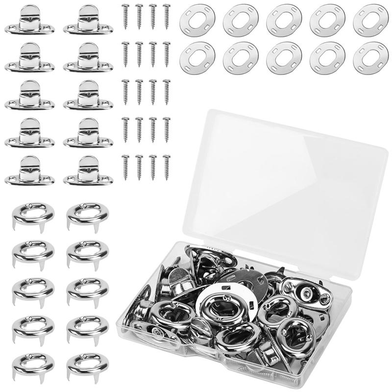 10Sets Marine Grade Twist Lock Fasteners Turn Button Eyelet,for Canvas Marine Boats Sailboats RVs Fastener Turn ButtonsJAS