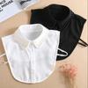 Perfect Match White Detachable Collar For Women  New Ladies Tie Beaded False Fake Collar Shirt Black Removable Nep Blouse Kraagie Faux Col