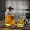 Summer Large Capacity Cool White Boiled Water Kettle Heat-resistant Thickened Glass Cold Water Kettle Household Glacier Pattern Cold Water Kettle Set