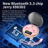 BY8 Bluetooth Sleep Earbuds - Non-In-Ear, Double Ear, Mini Invisible Design with Charging Case & Digital Display - Casual Stereo Sound.