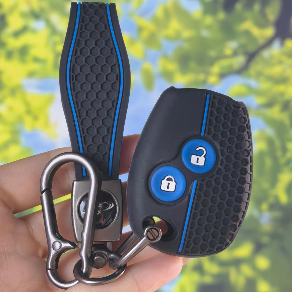 Anti-slip Silicone Key Shell With Keychain For Renault Megane Espace Duster Logan Fluence Clio Dacia Sandero Auto Key Fob