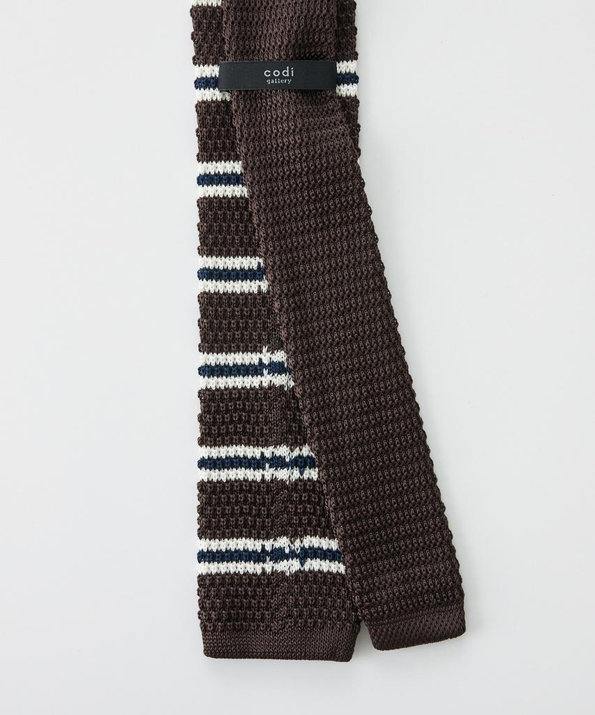STCO Codigallery Double-Stripe Knit Tie Brown_Cntwz15Bth
