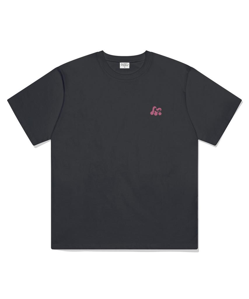 Deomopeuhauseu Morf Small Symbol Oversized Short Sleeve T-Shirt Black
