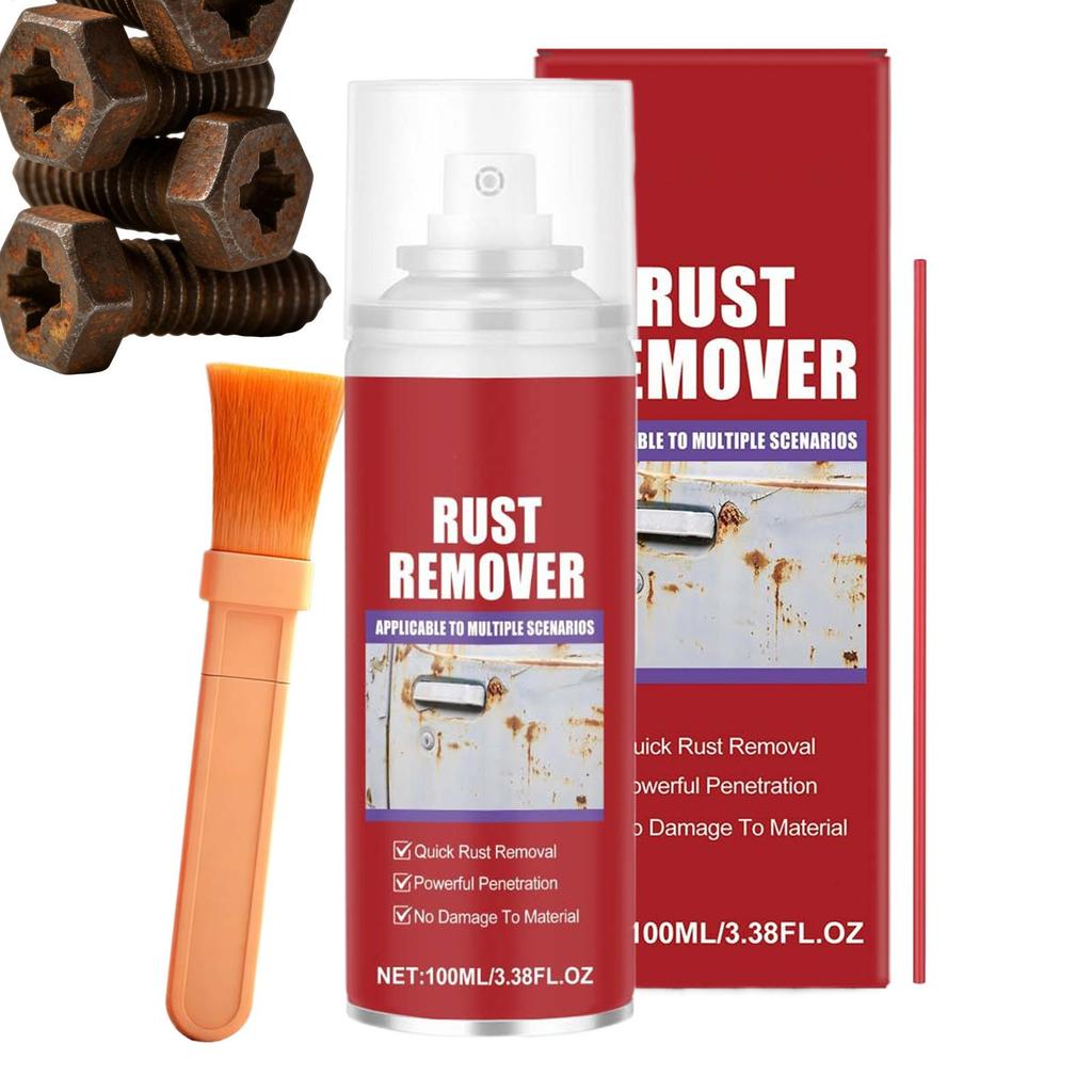 Rust Remover for Car 100ml Multipurpose Automotive Polishing Spray Heavy Duty Rust Dissolver for Trailer RV Automotive Sedan