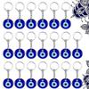 Turkish Blue Evil Eye Keychain Charms Pendants Crafting Glass Keychain (20pcs) - MMIAO