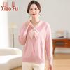Stylish Women's V-Neck Long Sleeve Knit Top