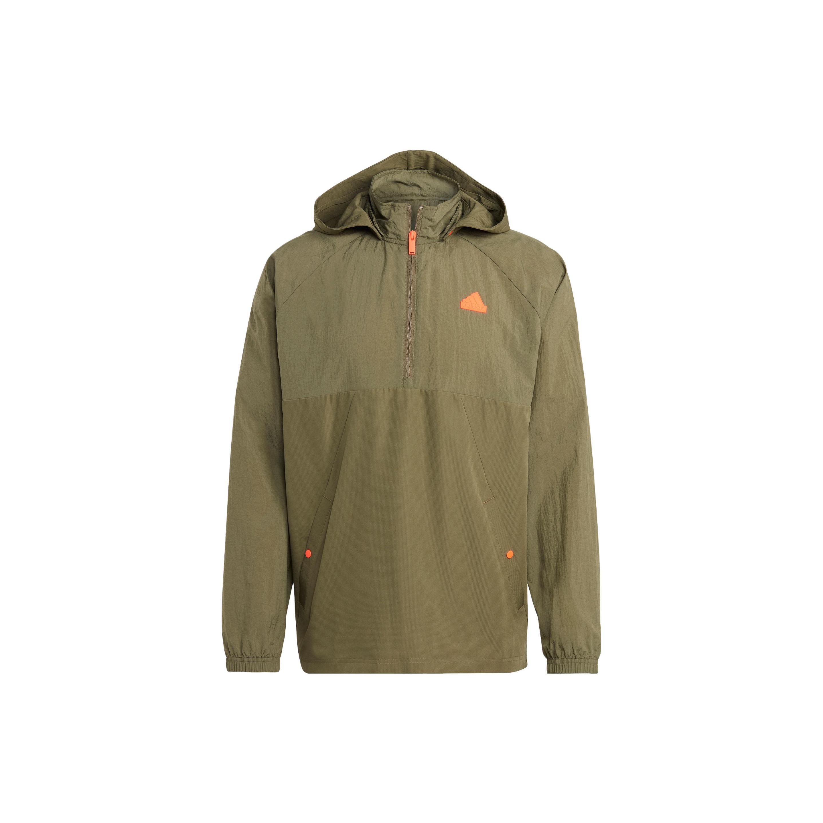 

Adidas Ветровка Lift Your Mind, повседневная спортивная куртка с капюшоном, верхняя одежда унисекс, оливково-зеленый IP3727 XL