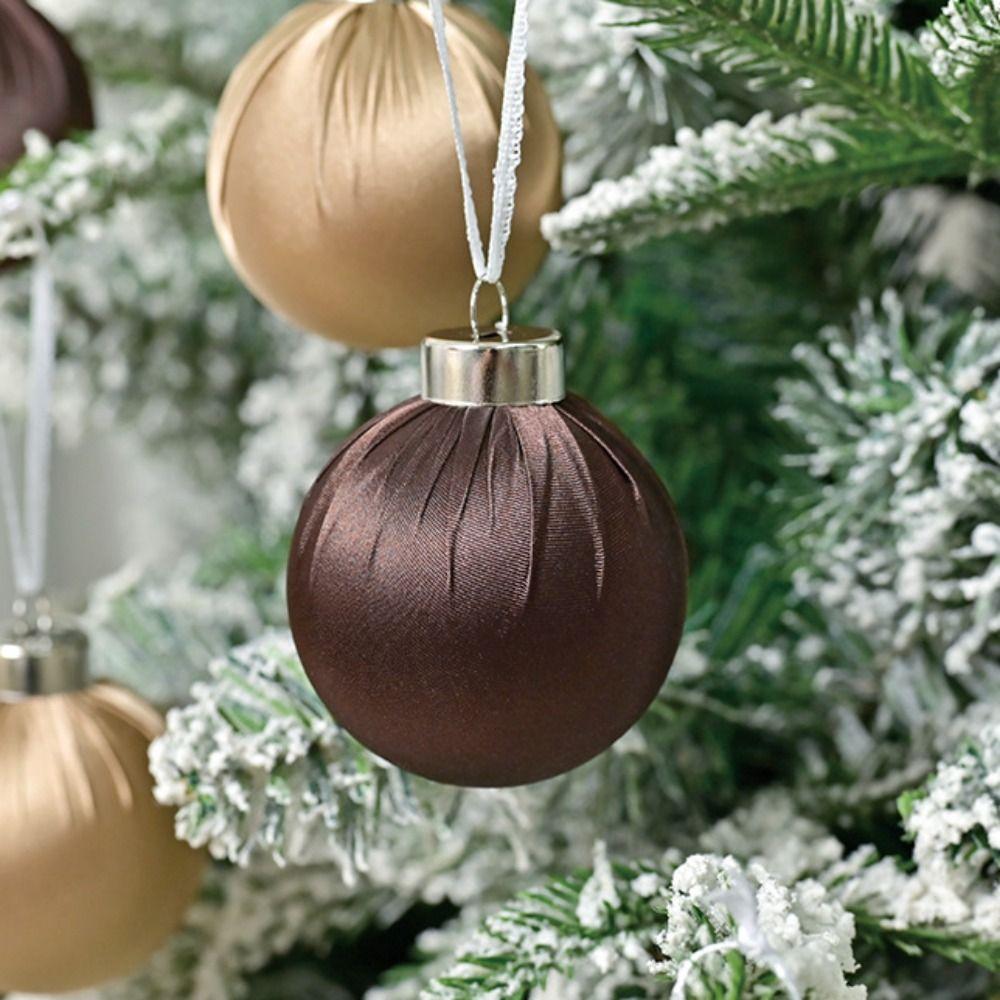 Plastics Christmas Tree Ornament Satin Velvet Christmas Balls Christmas Home Decoration