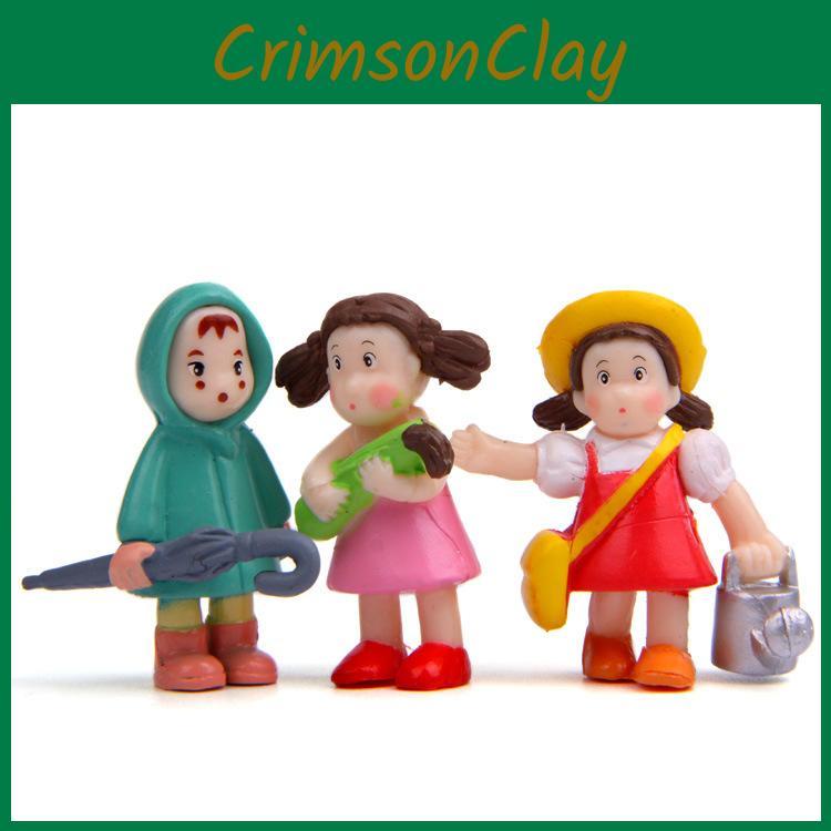 My Neighbor Totoro Anime Character Raincoat Holding Kettle Girl Modelfor Home Office And Gift Giving