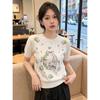 2026 Spring/Summer New Lazy Short Sleeve Knitted Shirt Women's Versatile Daily Casual Top