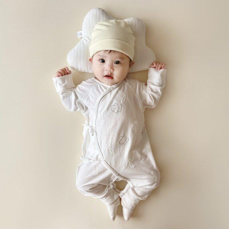Japanese Spring and Summer Newborn Top Fly Lace Bellyband Rompers Boneless Long Sleeves One-Piece Romper All Year Round Clothes for Babies