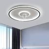 LED Ceiling Light with Fan 19.6 Inch 3000K to 6000K Dimmable 6 Speeds Modern Round Ceiling Fan Light with Remote for Bedroom Kitchen