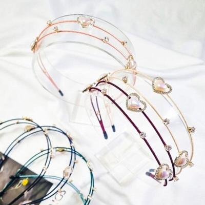 Aurora Heart Cubic Two-Line Headband