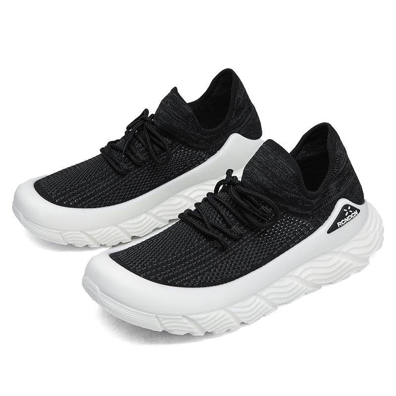 Popular Men's Casual Shoes Fly-woven Breathable Fashion Socks Shoe Thick-soled Non-slip Student Trendy Shoes Mens Sports Shoe