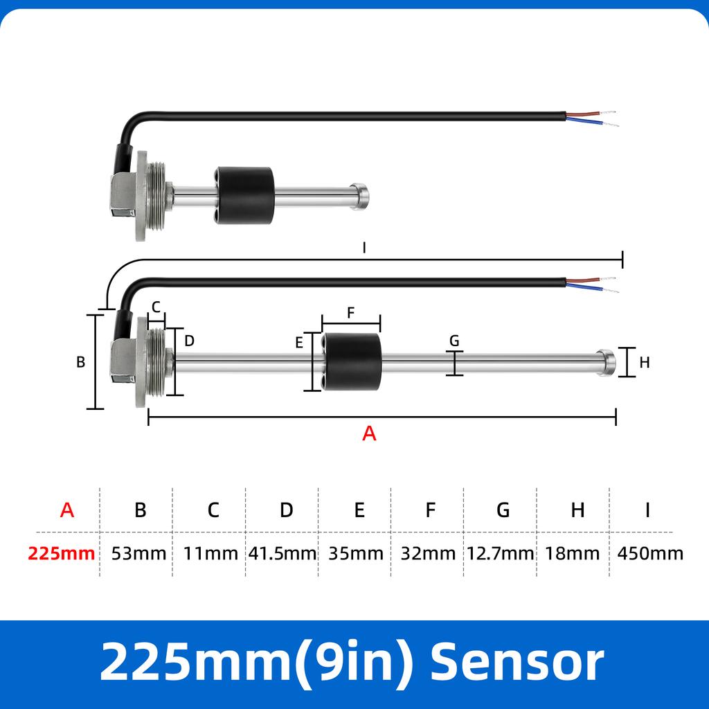A3 Wasserstandssensor 0~190 Ohm Kraftstoffstandssensor 100-525MM Öl Flüssigkeit Wassertank Kraftstoffsensoren Für Kraftstoff-/Wasserstandsanzeige