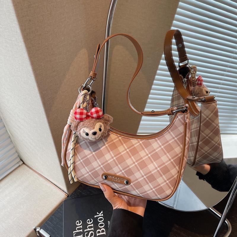 

Новая модная и стильная клетчатая маленькая сумка, сумка для отдыха, сумка для поездок, сумка через плечо, сумка-мессенджер, женская сумка-пельмень.