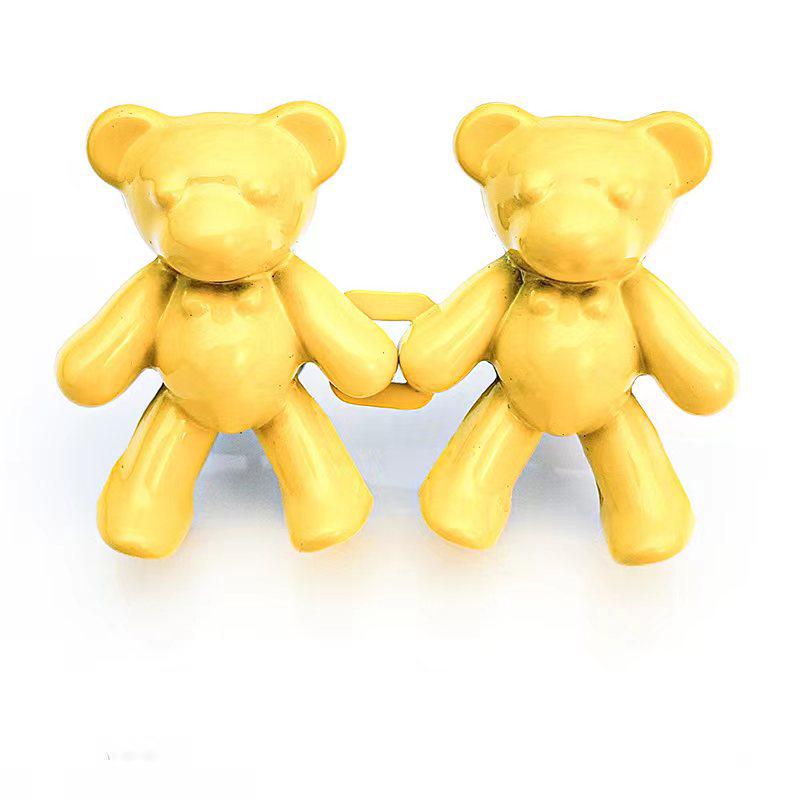 Adjustable Bear Waist Buckle Skirt Decor