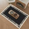 Pet Eating Mat Cat Dog Floor Mats Waterproof Urine-proof Carpet Black White Advanced Minimalist Home Decoration Rug for Kitchen