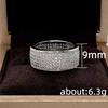 European And American Temperament, Five Row Diamond Ring, Personality, Simplicity, Fashion, Universal Jewelry For Men  Women