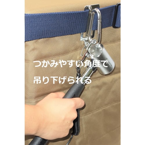 KAKUI Scaffolding Hammer with Safety Ring (Carabiner Tool Holder, One-Touch Detachable), Hammer Head 40mm, M-40, Silver/Black