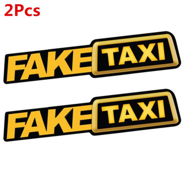 Universal FAKE TAXI Car Auto Sticker Decal Emblem Self Adhesive Vinyl For Car Funny Car Sticker