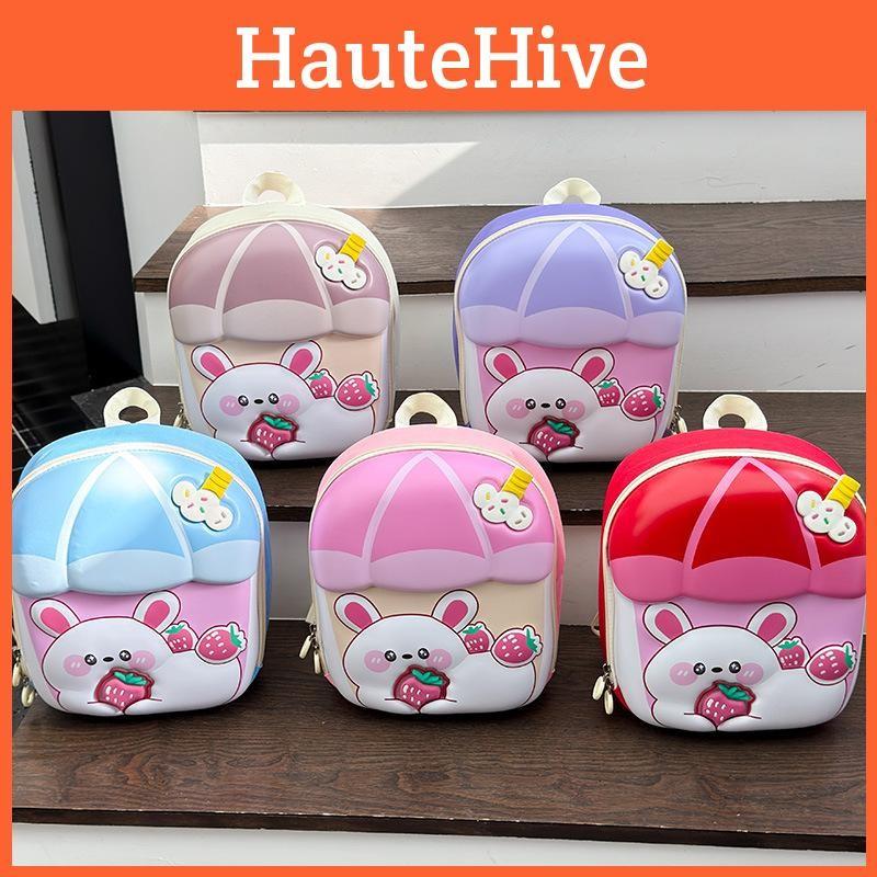 Backpack Childrens Rabbit Cartoon Bag Zipper Style Adjustable Strap Shoulder