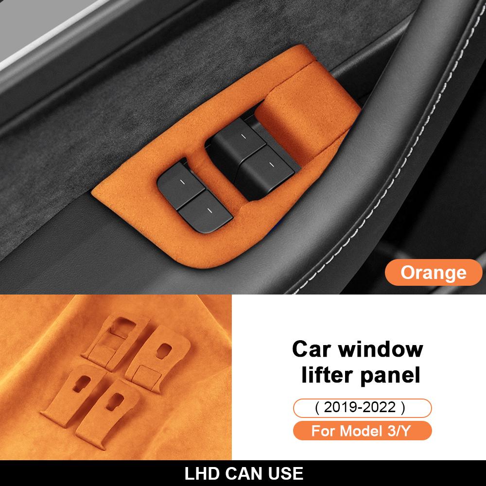 

Italy Super Suede Trim Cover for Tesla Model 3 2020-2025 Model Y 2020-2025 Car Window Control Switch Lift Button Accessories