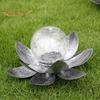 Luce solare a forma di loto, accensione/spegnimento automatico, IP55, impermeabile, design wireless, lampada solare da giardino, prato, patio, decorazione per esterni