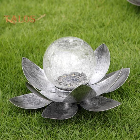 Luce solare a forma di loto, accensione/spegnimento automatico, IP55, impermeabile, design wireless, lampada solare da giardino, prato, patio, decorazione per esterni