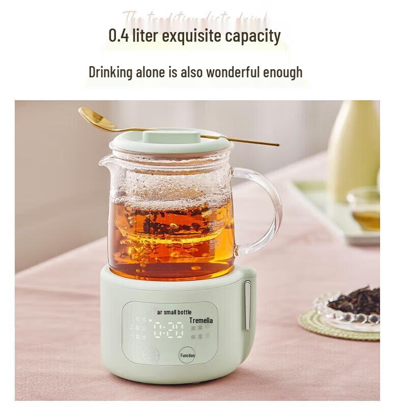 BEAR 0.4L Mini Glass Health Pot & Tea Kettle CN Plug (adapter Included)