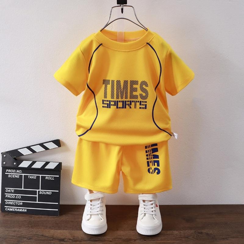 2Pcs/Set Children's Clothing Sets Boys Sports Casual Letter Print Short Sleeve Top + Short Pants Toddler Girls Clothes Baby Outfit Set Summer