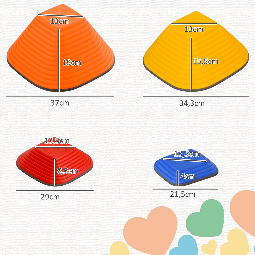 Balance Stepping Stones for Kids, 11-Piece Non-Slip Stackable River Stones, Obstacle Courses for Balance and Motor Skill