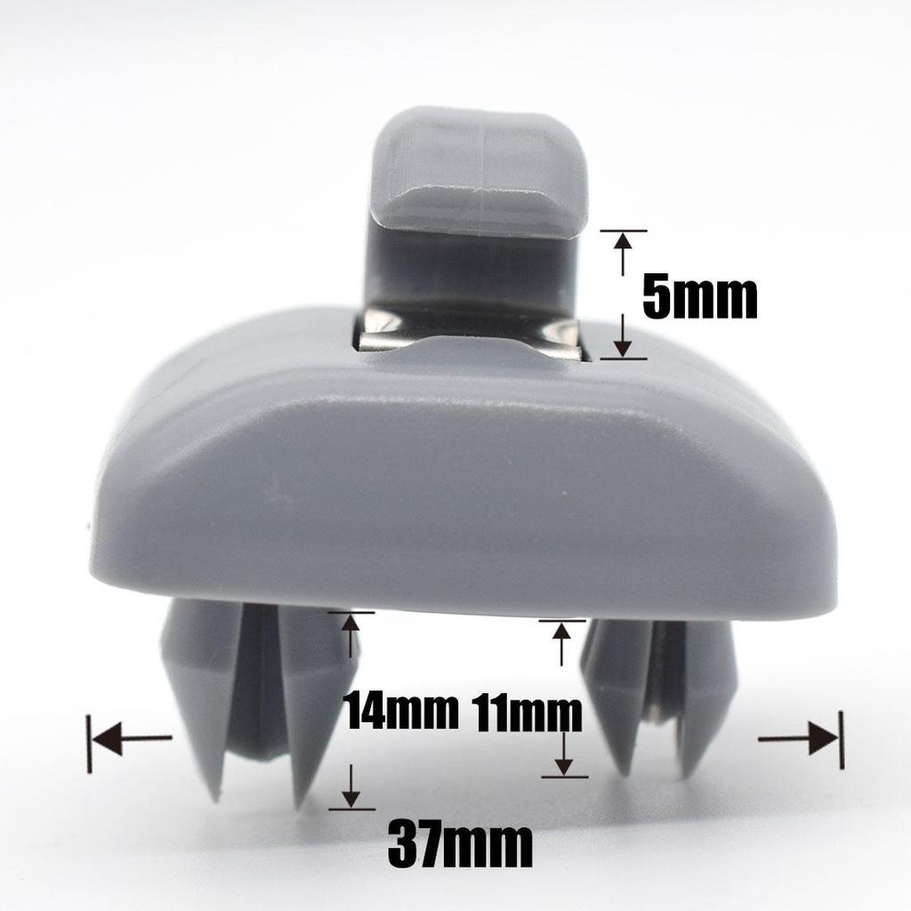 2Pcs Car Sun Visor Clip Gray Interior Hanger Hook Clip Bracket for  A1 A3 S3 A4 S4 Allroad A5 S5 Q3 Q5 8U0857562A Grey