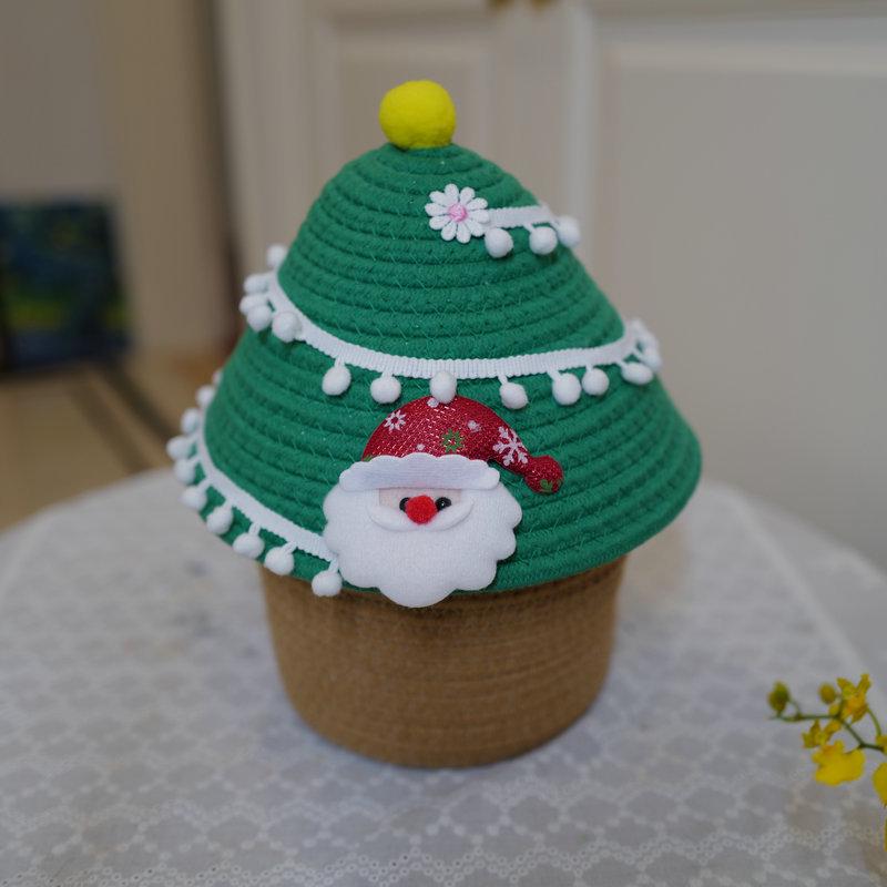 Handwoven Cotton Rope Storage Basket with Lid - Ideal for Living Room & Bedroom