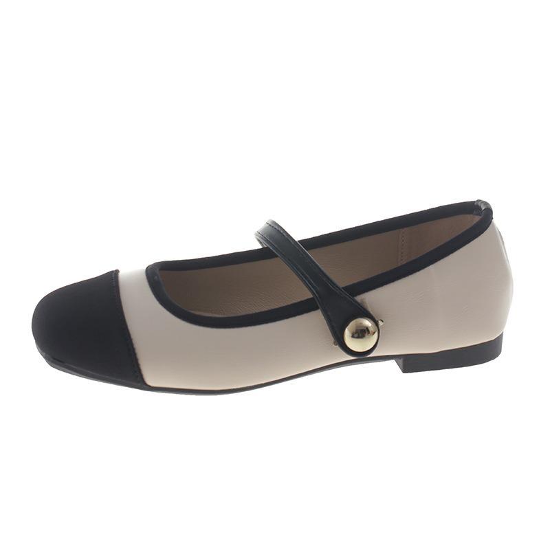 Flat-bottomed square-headed Mary Jane single shoes women's shoes new summer soft-soled beanie ladyshoes