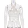 New Summer Solid Color Backless Lace-Up Top for Women - European & American Style