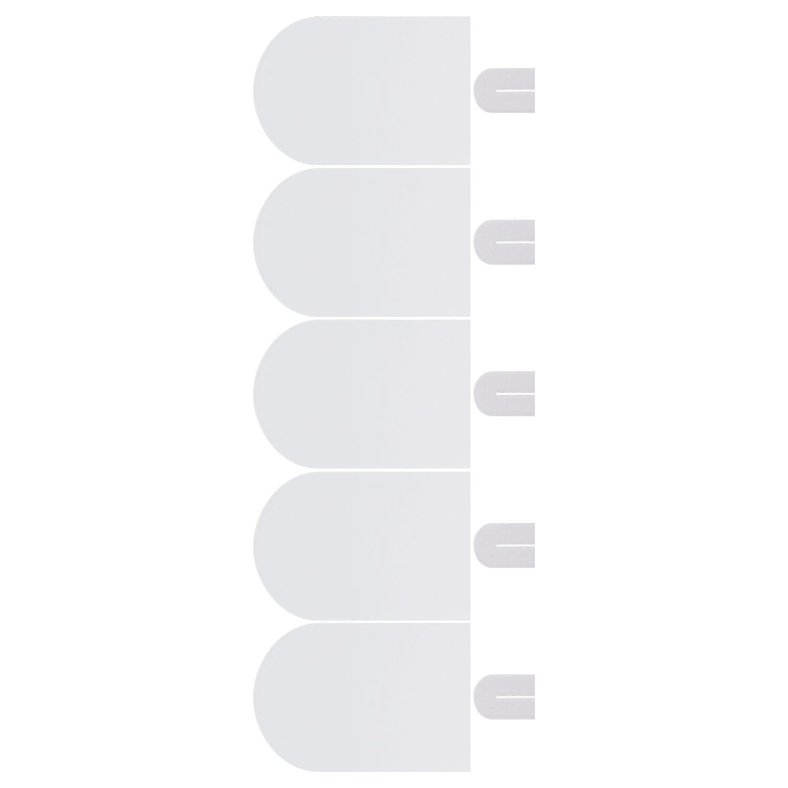 5 Pcs Acrylic Transparent Arched Half Circle Seating Number Cards Blank Table Card with Base