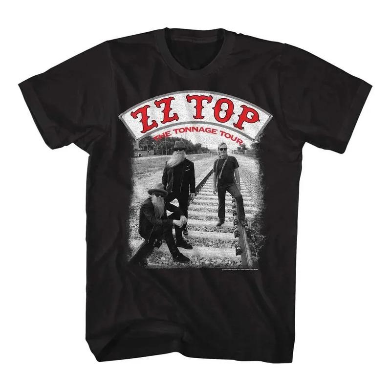 Camiseta Adulta De Manga Curta Zz Top Tonntour (1) S