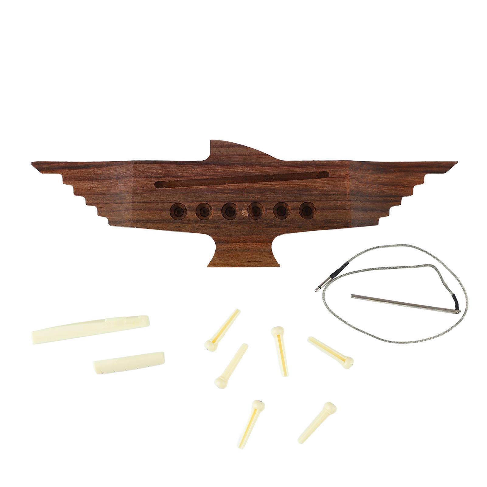 

10шт 6-струнная акустическая гитара бридж палисандровый набор музыкальный инструмент аксессуар с седловым порожком штифт