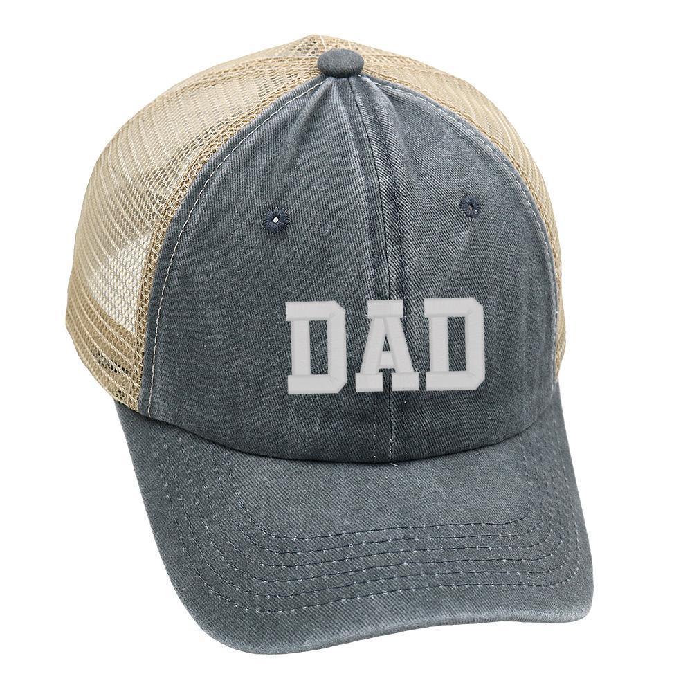 Adjustable DAD MOM Baseball Hats Hip-hop Sunscreen Mesh Hats Washed Distressed Faded Cap Man Women