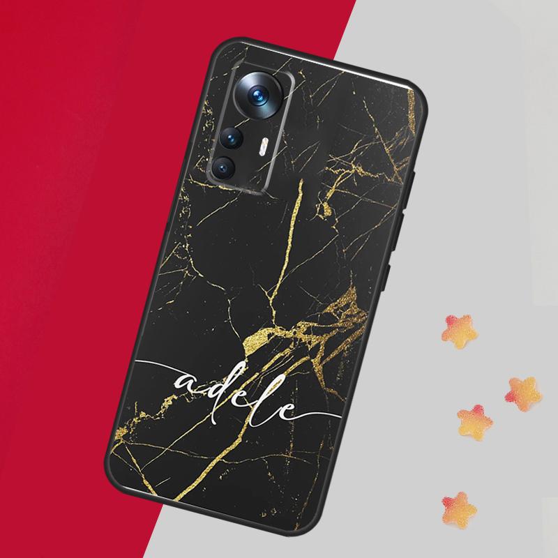 Personalised marble custom name Case For Xiaomi 13 14 Pro 13T 12T 11T 12 Lite 12X POCO X5 X3 F5 Pro F4 X4 M5 M5s F3 Cover