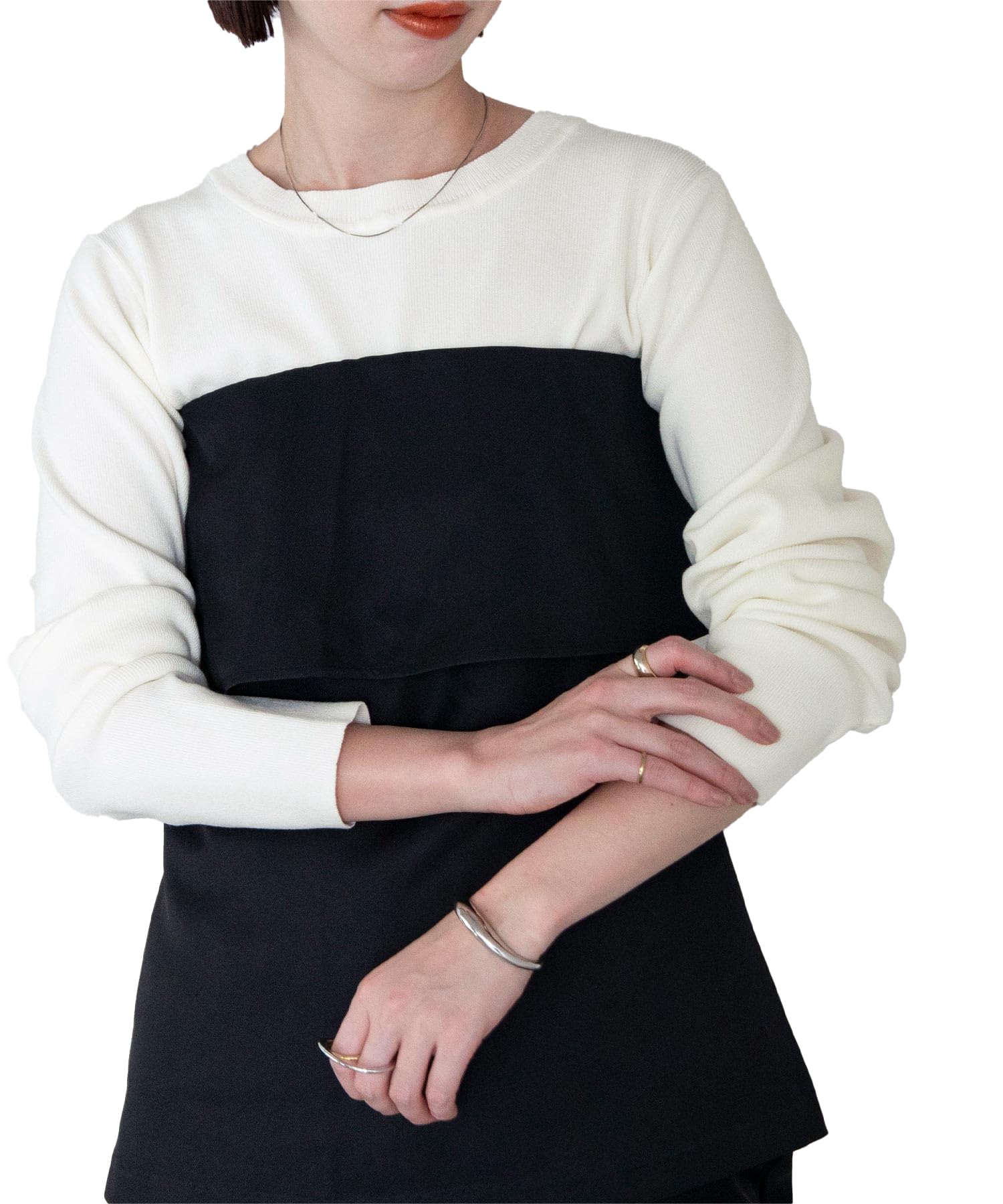 

Yours Round Neck Cropped Knit BFXU1753 Medium Ivory Women s слоновая кость