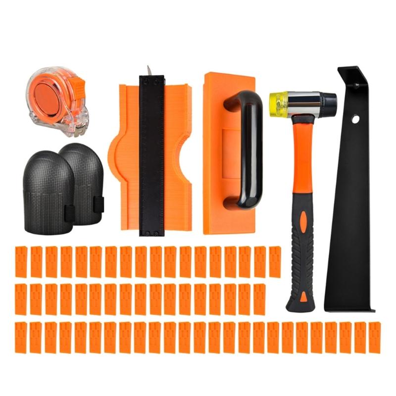 Laminate Wood Flooring Installation Kit with Spacers Hardwood Floor Fitting Tool Set Tapping Block Pull Bar and Mallets