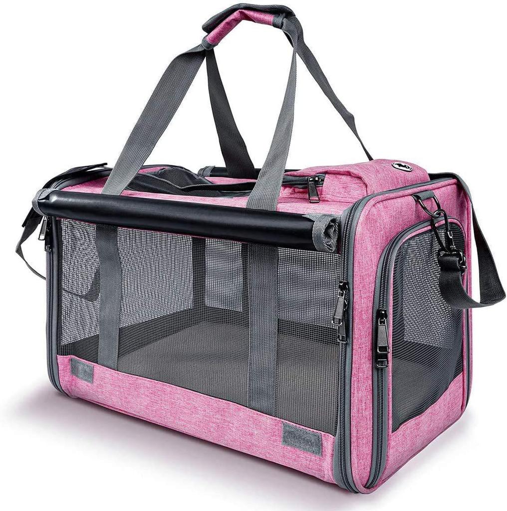 Large Capacity Pet Travel Bag: Handheld, Single Shoulder, Crossbody, Lightweight, Airline Approved