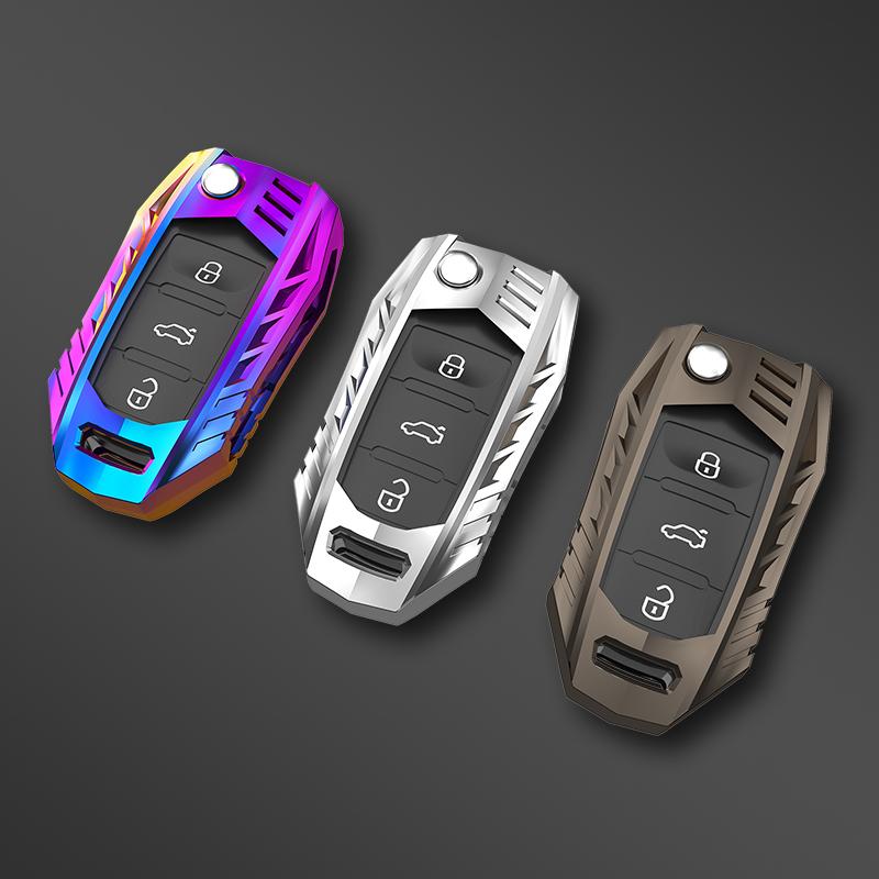 Kryt klíče od auta s výklopným mechanismem z lehkých slitin pro VW Volkswagen Golf 7 MK7 Tiguan MK2 pro Seat Ateca Leon FR 2 Ibiza Škoda Octavia bezklíčové ovládání